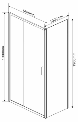 Душевой уголок Vincea Garda VSR-1G1014CLB