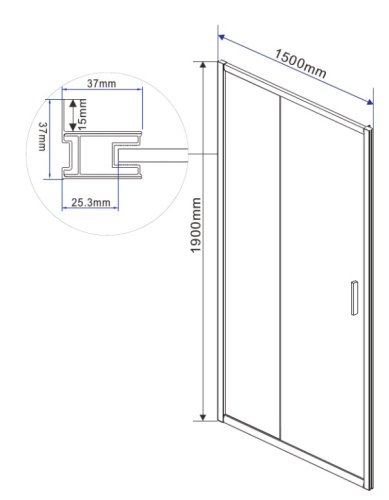 Душевая дверь Vincea Garda VDS-1G150CL