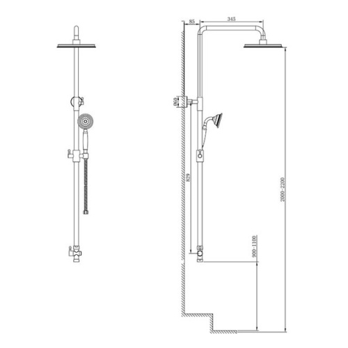 Душевая система Caprigo 99-564-VOT