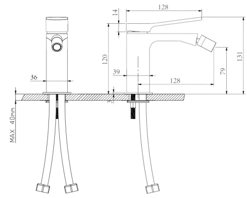 Смеситель для биде Nemo Prima NM-1316-MB matte black