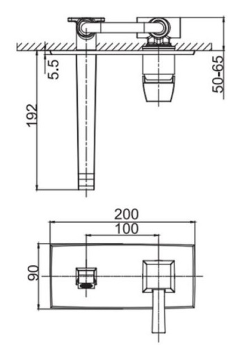 Смеситель для умывальника Caprigo Diamante 50-027-ORO