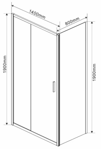 Душевой уголок Vincea Garda VSR-1G8014CL