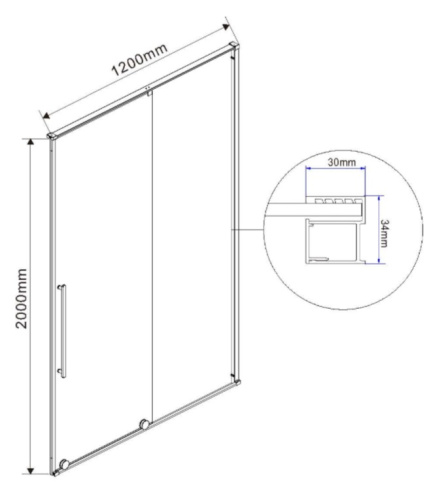 Душевая дверь Vincea Arno VPS-1A120CG