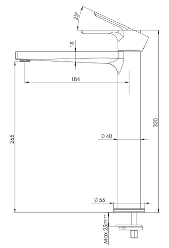 Смеситель для раковины Mariani Kali A14398KL12