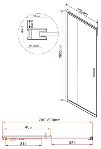 Душевой уголок Vincea Garda VSS-1G8012CGB
