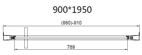 Душевая дверь Vincea Slim 8mm VDP-4SL900CLB