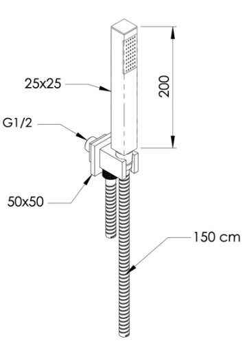 Душевой гарнитур Mariani B14243PF00