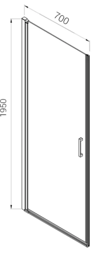 Душевая дверь Vincea Alpha VDP-3AL700CL