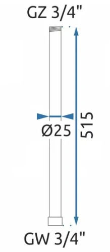 Удлинитель для душевой стойки Rea chrome K0881