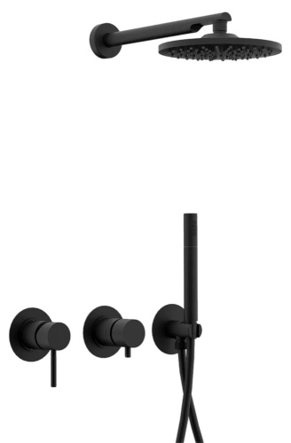 Душевая система Remer X Style X96S02ONO, чёрный матовый