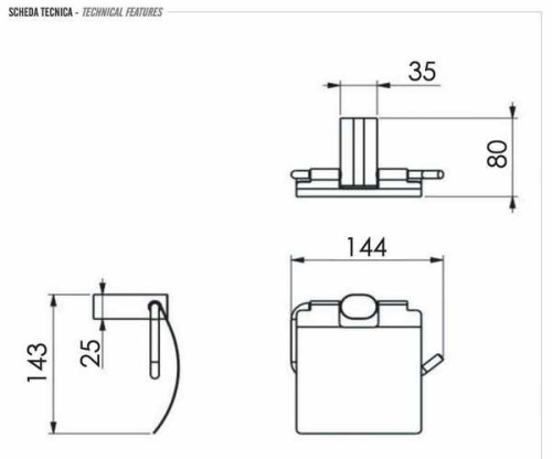 Бумагодержатель Remer Lounge LN60CR