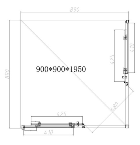 Душевой уголок Vincea Slim-N VSS-4SN900CLGM