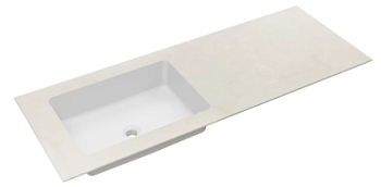 Столешница с интегрированной раковиной Vincea VWTB-4LX140QBG-L