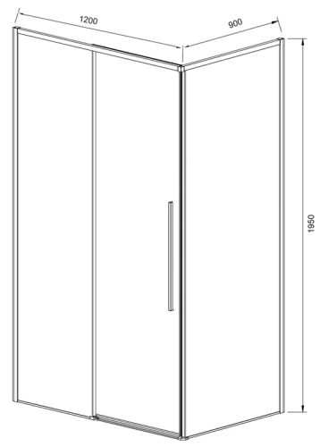 Душевой уголок Vincea Slim-N VSR-4SN9012CLB