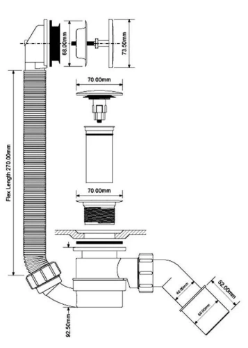 Сифон для ванны McAlpine HC2600CL-WH