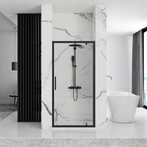 Душевая дверь Rea Rapid Swing black 80 K6408