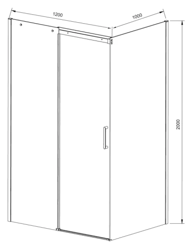 Душевой уголок Vincea Dice VSR-4D1012CL