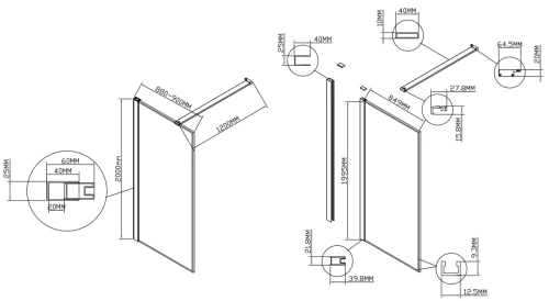 Душевая стенка Vincea Walk-In HS VSW-1HS900CLG