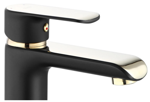 Смеситель для умывальника Rea Bloom Black Gold B9933