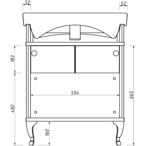 Тумба напольная Caprigo Borgo 70 33418-B136