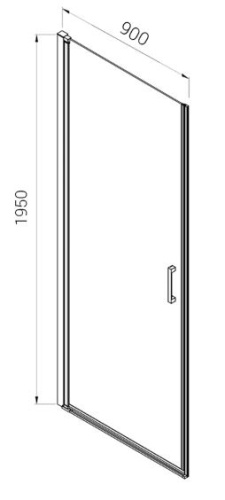 Душевая дверь Vincea Alpha VDP-3AL900CLGM