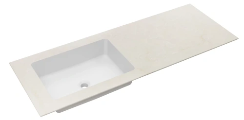 Столешница с интегрированной раковиной Vincea VWTB-4LX140QBG-L