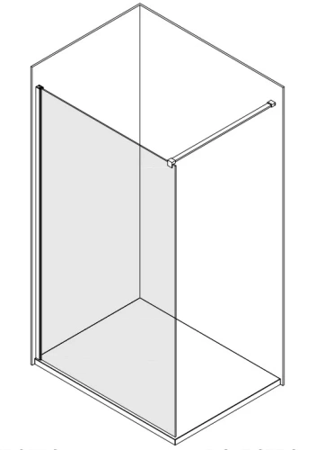 Душевая стенка Kolpa-San Calypso WO 100 black transparent 517580