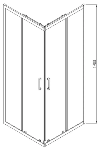Душевой уголок Vincea Alpha VSS-3AL900CLGM
