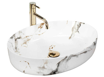 Умывальник Rea Queen Carrara Shiny U1232