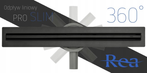 Трап для душа Rea Neo Slim Pro 800 Black G8902