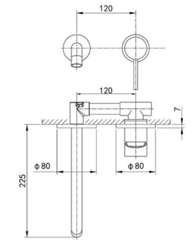 Смеситель для умывальника Caprigo Don 53-027-crm