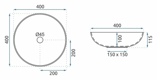 Умывальник Rea Kioto U6032