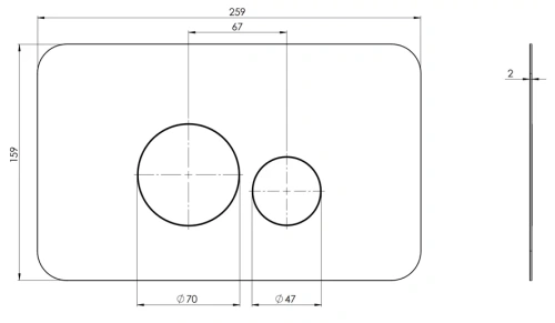 Кнопка смыва Remer RB810BO белый матовый