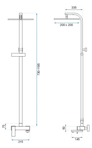 Душевая система Rea Navaro P0802