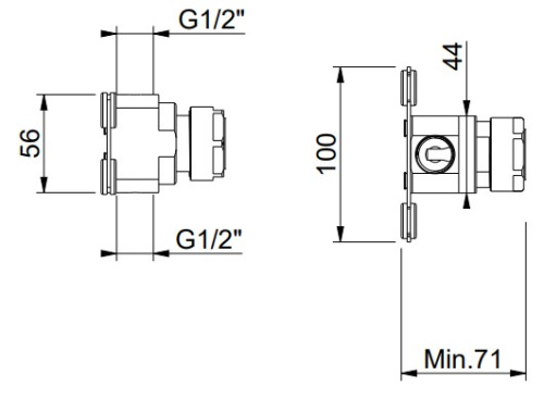 Внутренняя часть для верхнего душа Carimali W0062