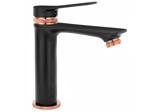 Смеситель для умывальника Rea Viral Black Rose Gold B2025