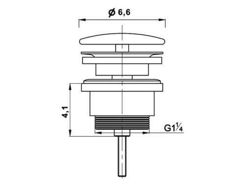 Донный клапан для раковины Vincea DBS-216MB с переливом