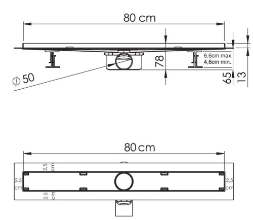 Трап для душа Vincea SAY ALMIRA -S 602.80.S.U