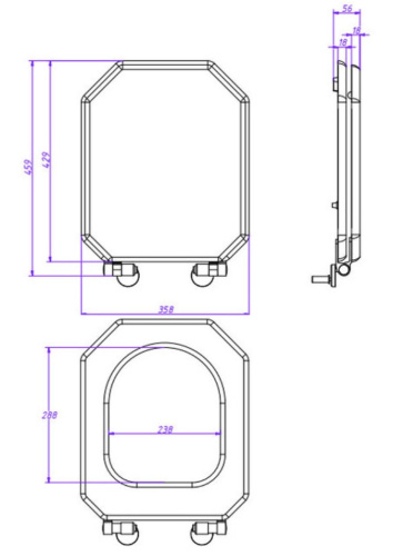 Сиденье для унитаза Caprigo Tempo KFe-47C-B231