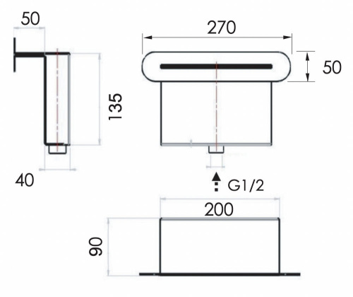 Излив настенный Remer 359XM