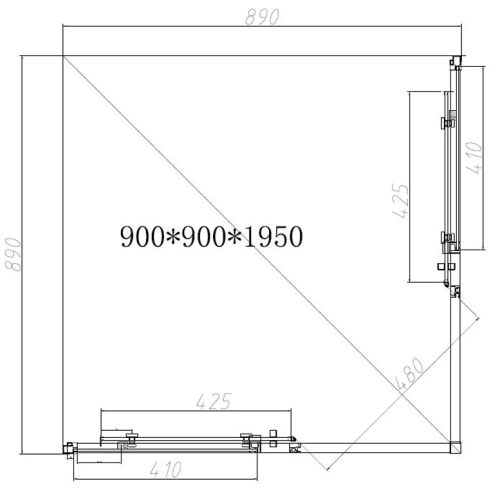 Душевой уголок Vincea Slim-N VSS-4SN900CL