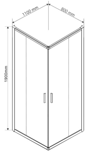 Душевой уголок Vincea Garda VSS-1G8011CLG