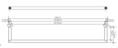 Полотенцедержатель 45 см Decor Walther Mikado HTE45 0520820