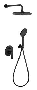 Душевая система Remer Energy EY09S02MD25NOVB, черный матовый