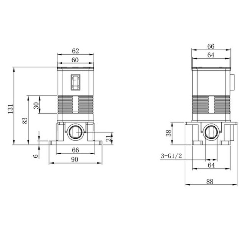 Смеситель для душа Caprigo Adria-uno 02-550-CRM