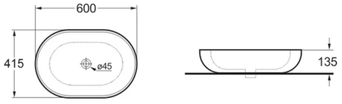 Умывальник Vincea VBS-113MB