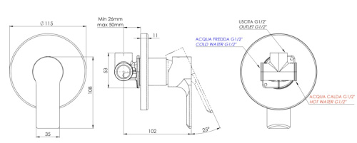 Смеситель для душа Mariani Kali B00179KL
