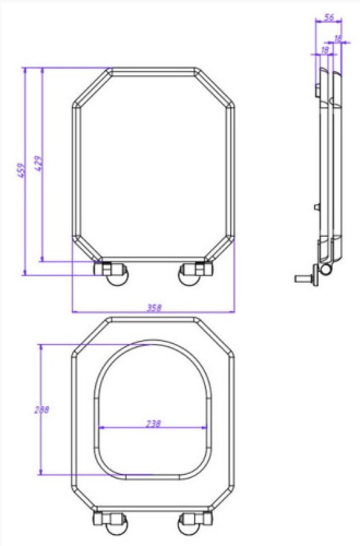 Сиденье для унитаза Caprigo Tempo KFe-47C-061.000.00.20