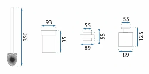 Ёршик настенный Rea ERLO 05 gold matt 06911