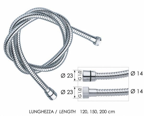 Шланг для душа 120 см Remer 333CN120